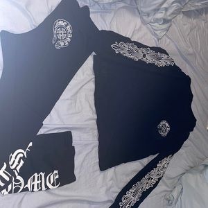 Leggings & Long sleeve Chrome heart tag